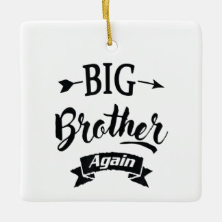 Nivå upp till storebror igen 2022 Gravid Julgransprydnad Keramik