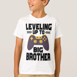 Nivå Upp Till Storebror Rolig Gaming T Shirt