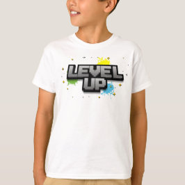 Nivå upp! Video Pixel Art Birthday T-Shirt