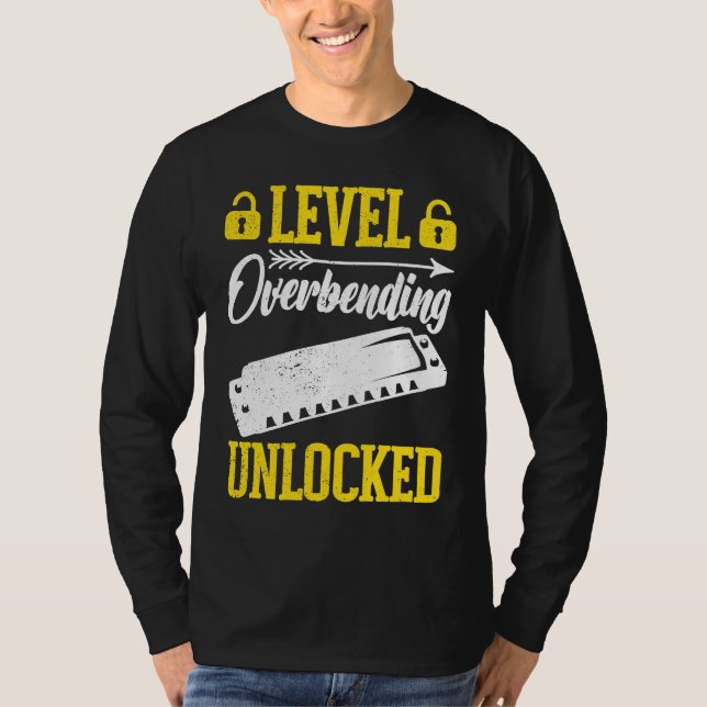 Nivå Upplåst Overbending Munspelspelar T Shirt (Framsida)