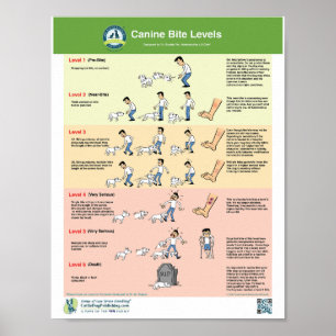 Nivåer för Bita i hund Poster