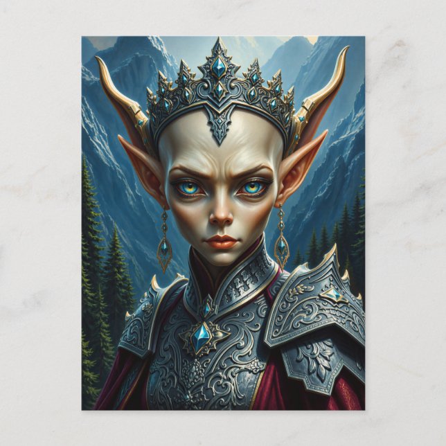 Nivalis Mountain Elf Drottning - Samlarkort Vykort (Framsida)