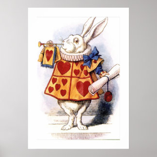 Nivens McTwisp the Rabbit Alice i Wonderland Poster