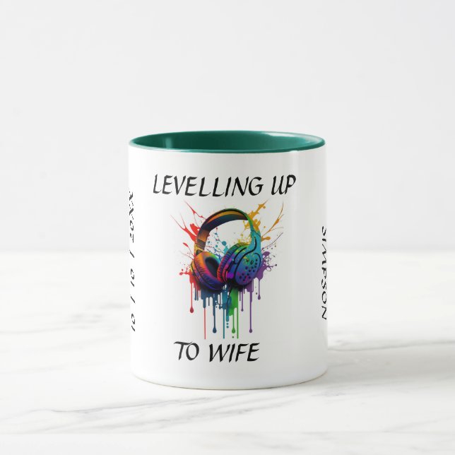 Nivning upp till frun. Newlyged Bride Gift Mugg (Center)