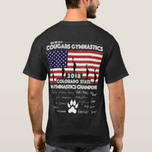 Niwot gymnastik påstår T-tröja för mästareman T Shirt