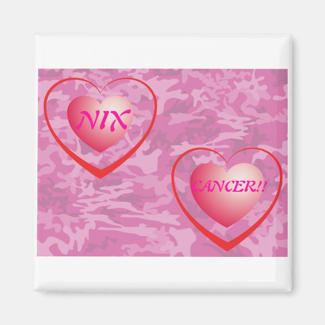 Nix Breast Cancer Frig Magnet! Magnet (Framsidan)
