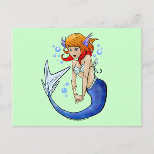Nixie Sjöjungfru Postcard Vykort