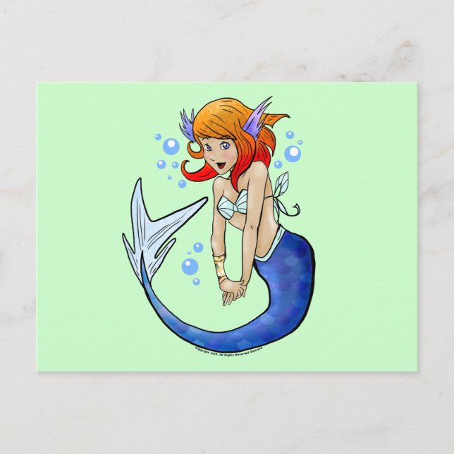 Nixie Sjöjungfru Postcard Vykort (Framsida)