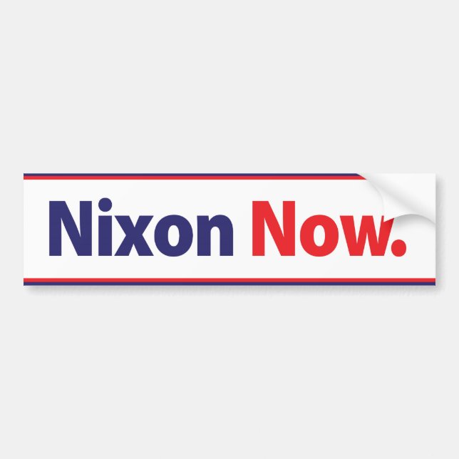 Nixon 1972 delta i en kampanj nu bildekalet bildekal (Framsidan)