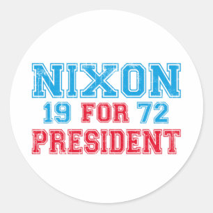 Nixon 1972 runt klistermärke