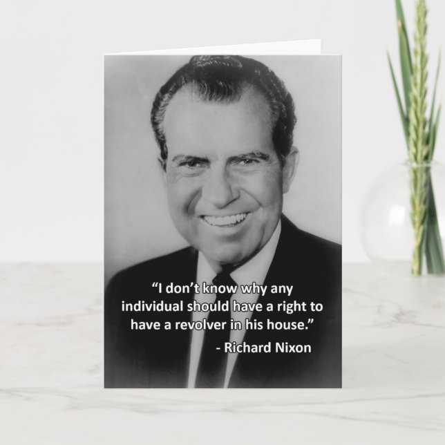 Nixon Anti-Gun Greeting Card Kort (Framsida)