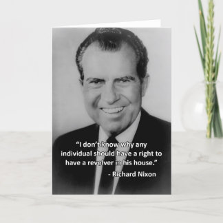 Nixon Anti-Gun Greeting Card Kort