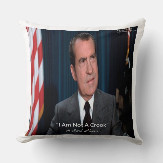 Nixon & I Am Not A Crook Bomullskudde Kudde (Framsida)