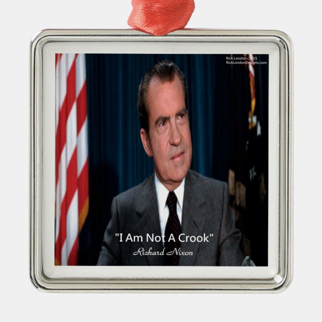 Nixon & Inte en Bluff Citat Julgransprydnad Metall (Framsidan)