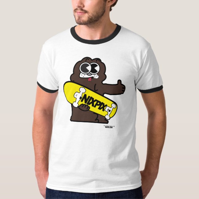 Nixpix hundmaskot (tända), tee shirt (Framsida)