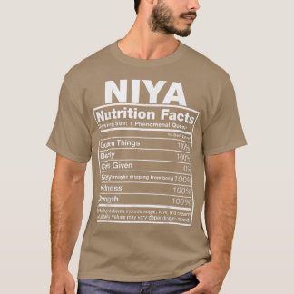 Niya Nutrition FactsNiya Namn Birthday T Shirt