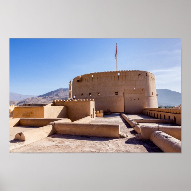 Nizwa Fort i Nizwa, Oman Poster (Framsidan)