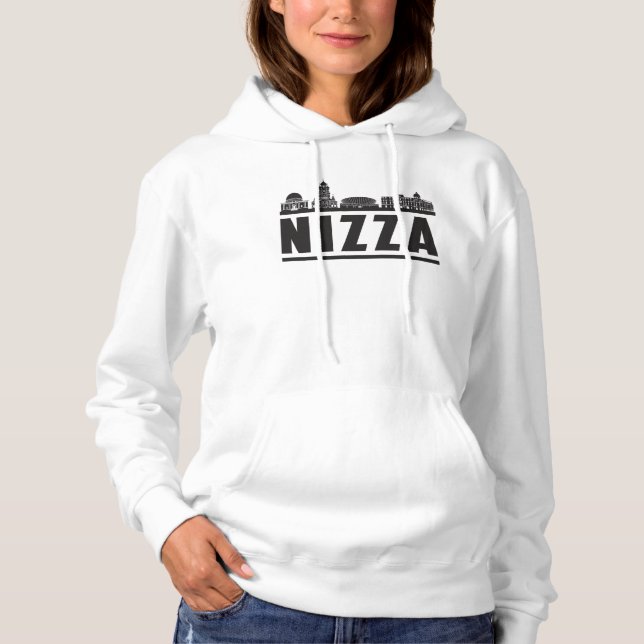 Nizza City Skyline Cityscape Travel Funny Gift T Shirt (Framsida)