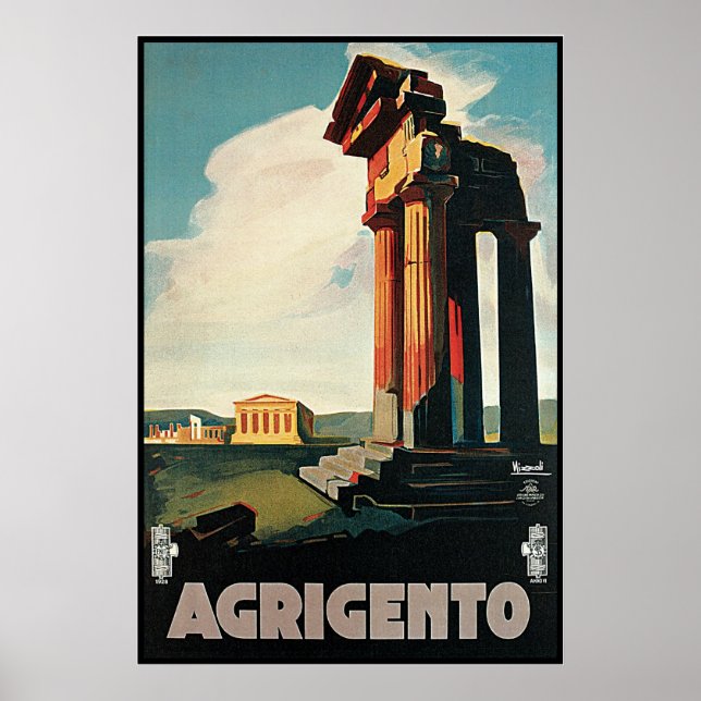 Nizzoli Agrigento Sicily Italien Poster (Framsidan)