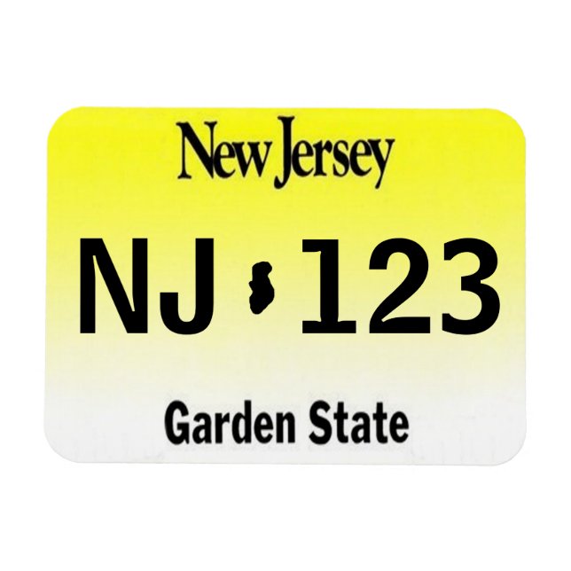 NJ License Plate Magnet (Horisontell)