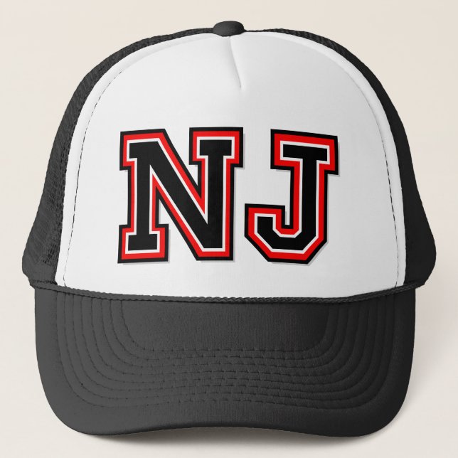 "NJ" Monogram Keps (Framsida)