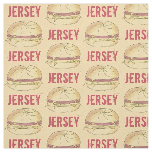 NJ New jersey Gris Roll Breakfast Egg Sandwich Tyg (Provkarta)