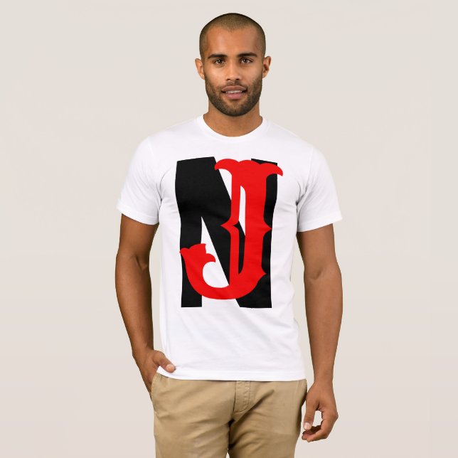 NJ (New Jersey) T Shirt (Hel framsida)