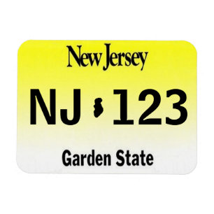 NJ-registreringsskyltmagnet Magnet