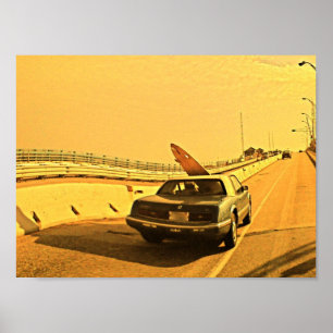NJ som surfar kooken Poster