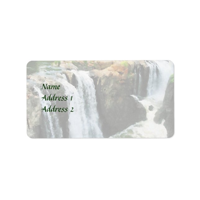 NJ - Waterfall Paterson NJ Bröllop Supplies Adressetikett (Framsidan)