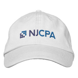 NJCPA Baseball Hat - vit Broderad Keps