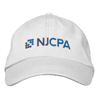 NJCPA Baseball Hat - vit Broderad Keps
