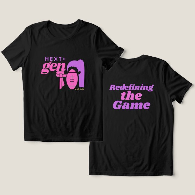 NJF Next Gen Girls Flagga T Shirt (Design fram och bak)