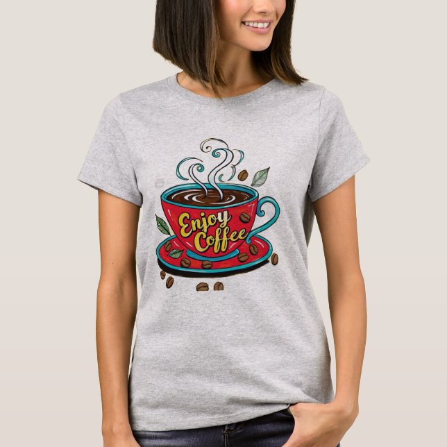 Njoy Coffee T Shirt (Framsida)
