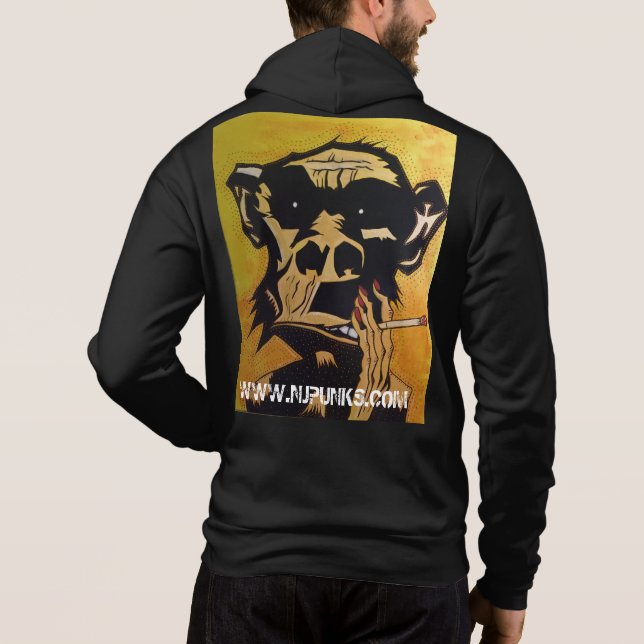 NJPunks som röker Simian~ T Shirt (Baksida)