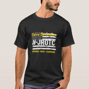 NJROTC Teamarbete-Stolthet-Ledare USA Flagga JROTC T Shirt