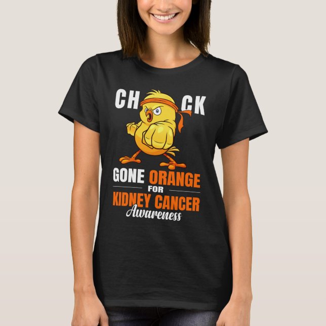 njur - cancer lustig chick krigare t shirt (Framsida)
