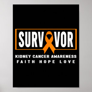 Njurcancer överlevande t-shirt - njurcancer poster