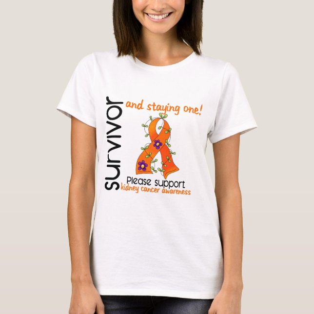 Njurecancer för överlevande 9 tee shirt (Framsida)