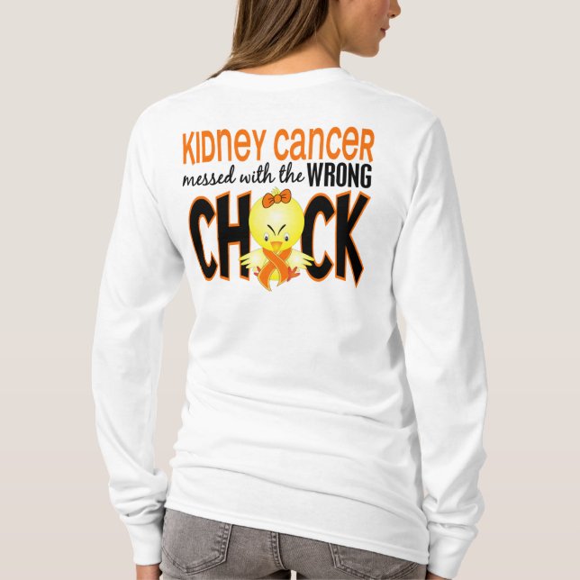 Njurecancer röra med den fla chicken t shirt (Baksida)