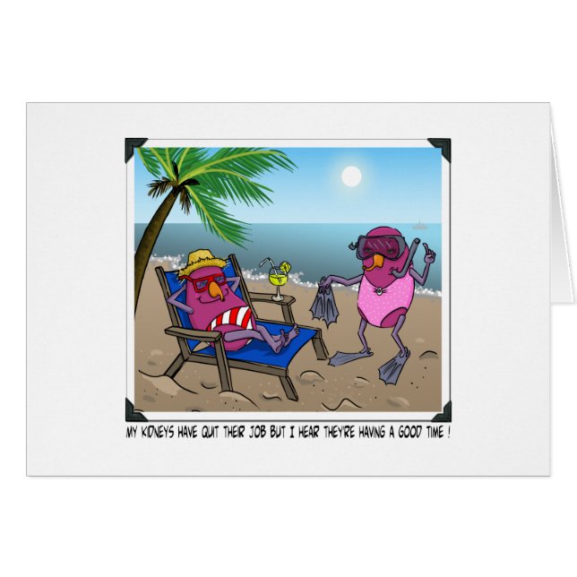 Njurefelhumor Hälsningskort (Framsidan Horizontal)