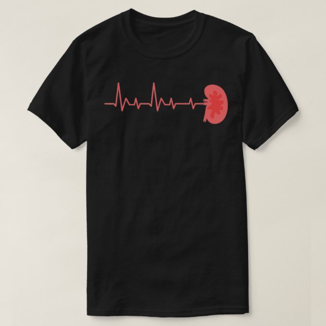 Njurhjärtrytm EKG Pulse Hjärtat Dialys Te T Shirt (Design framsida)