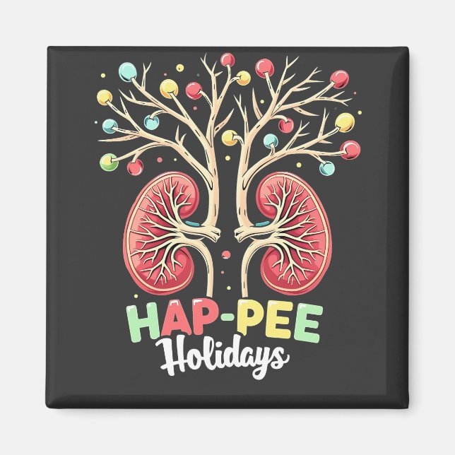 njurmedvetenhet, HapPee- Helgdagar, dialys humor Magnet (Framsidan)