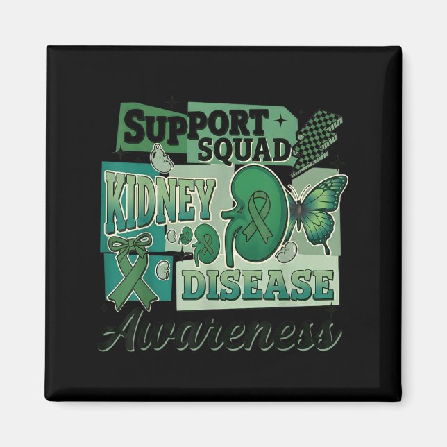 Njursjukdom Medvetenhet Stöd Squad Team Magnet (Framsidan)