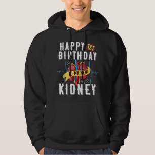 Njurtransplantation årsdag 1-årsdag rolig  hoodie