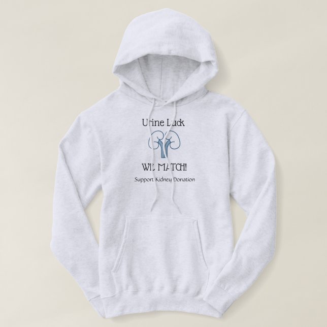 Njurtransplantation Mottagardonatorurin Hoodie (Design framsida)