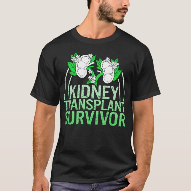 Njurtransplantation Survivor Shirt, donation av or T Shirt (Framsida)