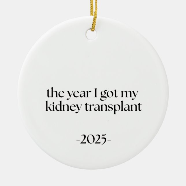 Njurtransplantationsdatum Julgransprydnad Keramik (Framsidan)