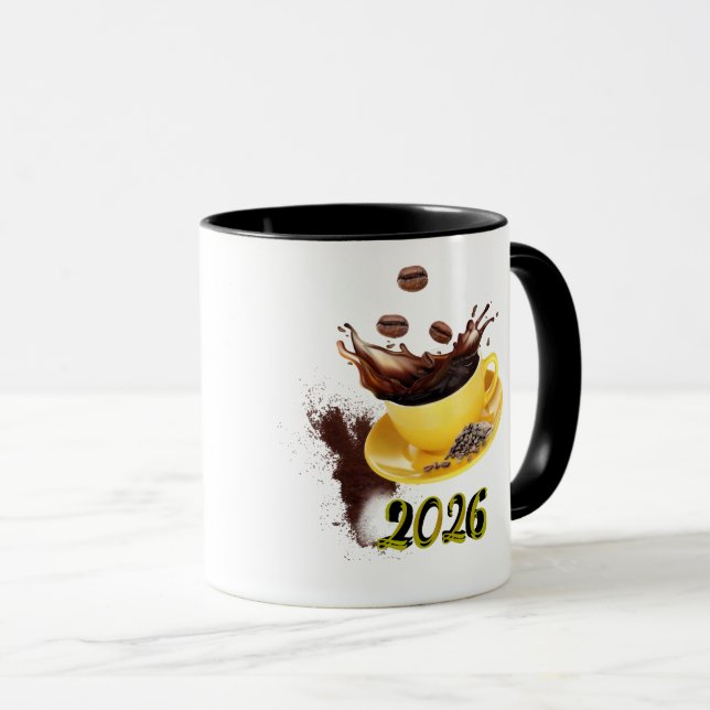 Njut av att dricka äkta kaffe mugg (Framsida höger)