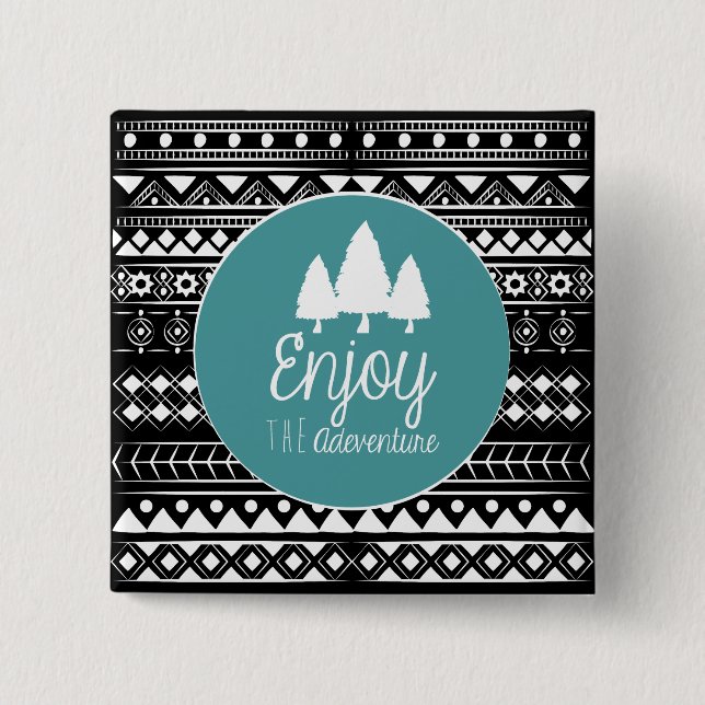 Njut av Äventyr Boho Knapp (Framsida)